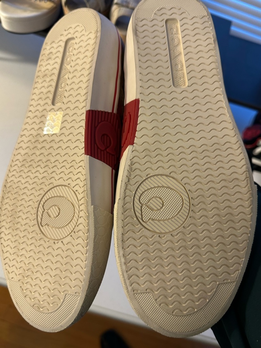 Coach Logo Heart Love Red Sneakers New 7.5 8.5 Rare - Picture 2 of 2